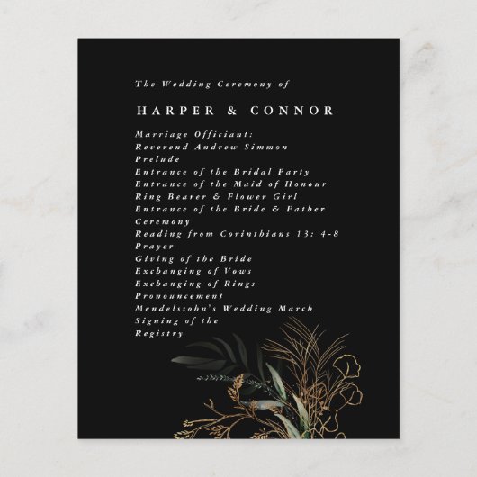 Premium - zwarte moderne onyx Abstracte eucalyptus (Achterkant)