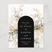 Premium - zwarte moderne onyx Abstracte eucalyptus (Voorkant)