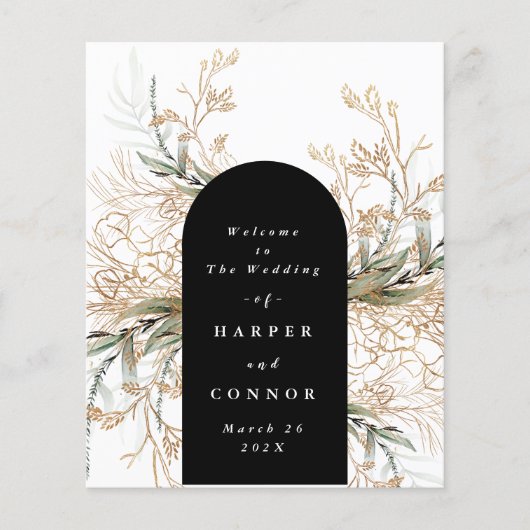 Premium - zwarte moderne onyx Abstracte eucalyptus (Voorkant)