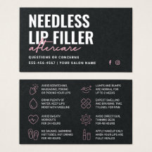 Premium - zwarte naalden Lipvulling Aftercare Kaar