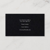 Premium zwarte trendy minimalistische professional visitekaartje (Achterkant)
