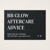 Premium zwarte zwarte gloed-Kaart Visitekaartje (Voorkant)