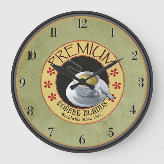  premiumkoffieblusjes voor keuken grote klok (Voorkant)