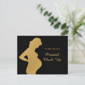 Prenataal bezoek Checkup Gold Zwangerschap Afspraa Briefkaart (Staand voorkant)