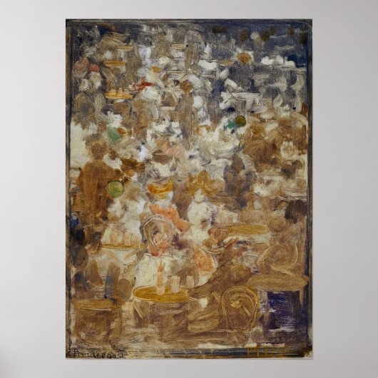 Prendergast - Buitenscène Café 1900 Poster (Voorkant)