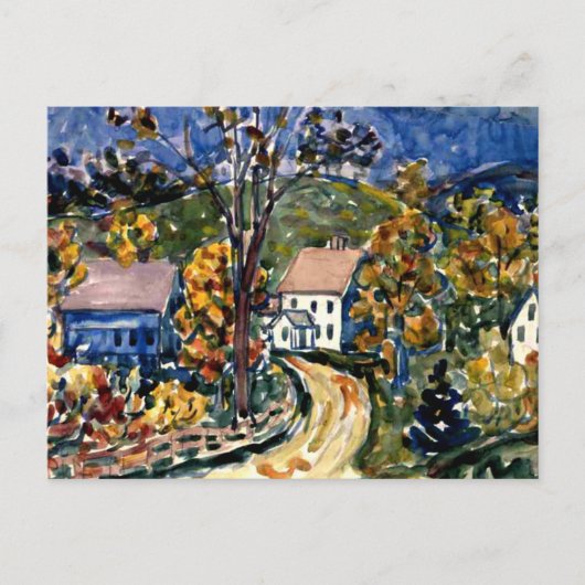 Prendergast - Country Road, New Hampshire Briefkaart (Voorkant)