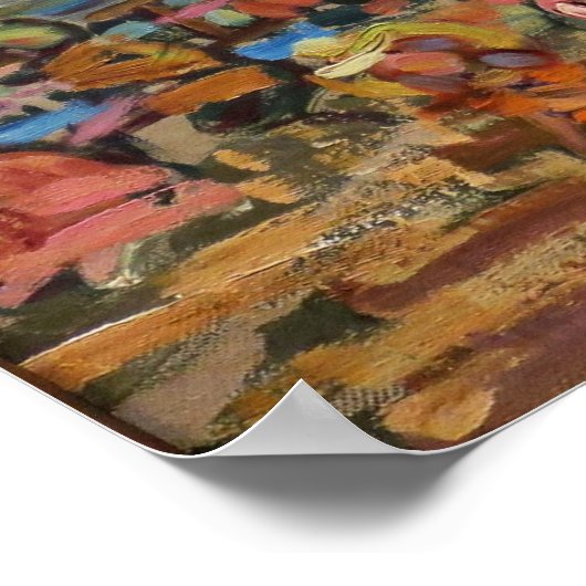 Prendergast - figuren op een brug poster (Hoek)