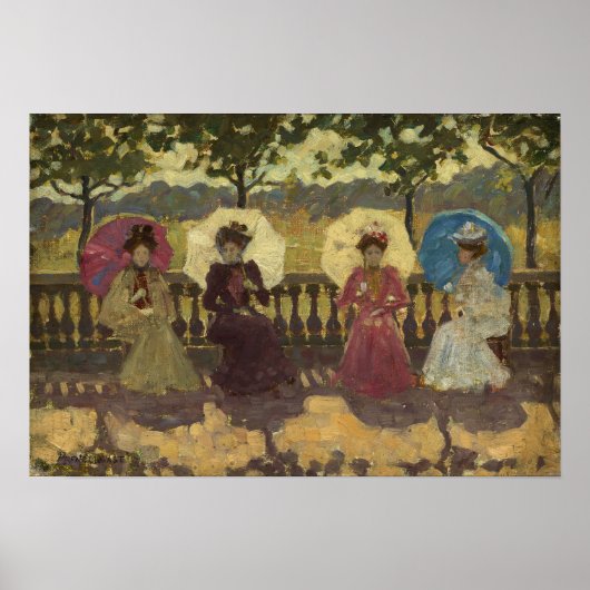 Prendergast - In het park Parijs Poster (Voorkant)