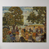 Prendergast - Landschap met figuren Poster (Voorkant)