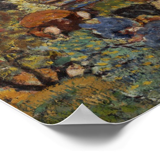 Prendergast - Landschap met figuren Poster (Hoek)