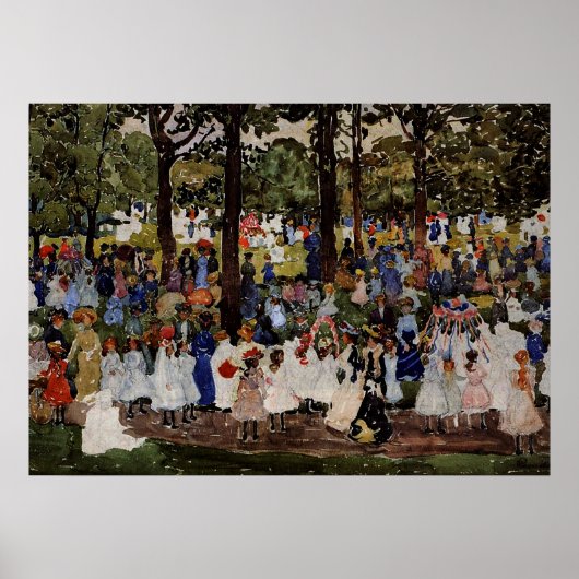 Prendergast - May Day, Central Park Poster (Voorkant)