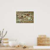 Prendergast - Paraplu's in de regen Poster (Keuken)