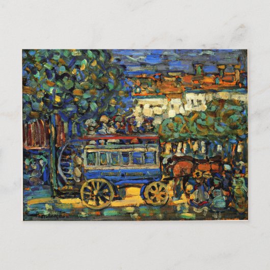 Prendergast - Paris Omnibus Briefkaart (Voorkant)