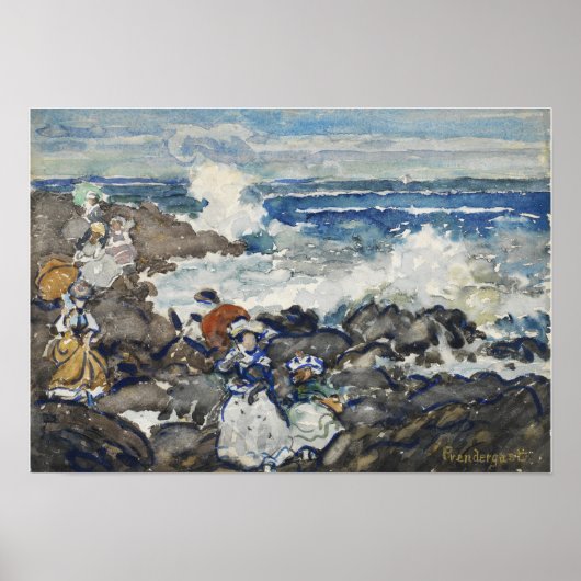 Prendergast - Rotsen Golven En Figuren Poster (Voorkant)