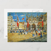 Prendergast: St. Mark's, Venetië cityscape Briefkaart (Voorkant / Achterkant)