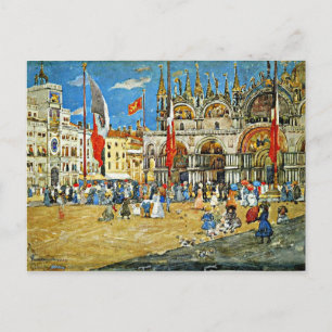 Prendergast: St. Mark's, Venetië cityscape Briefkaart