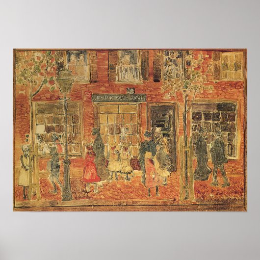Prendergast - Straatbeeld 1894 Poster (Voorkant)