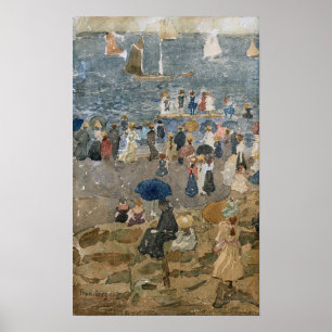 Prendergast - Strandtafereel Noordkust, Normandië Poster
