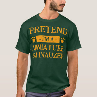 Preneer ik ben een Miniatuur Schnauzer Hondenliefh T-shirt