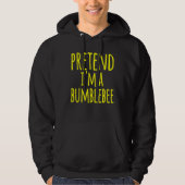 Preneer Im A Bumblebee Costume Halloween Lazy Hoodie (Voorkant)