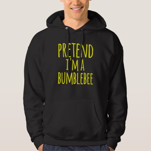 Preneer Im A Bumblebee Costume Halloween Lazy Hoodie (Voorkant)