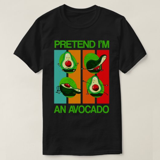 Preneer Im an Avocado Funny Avocado Yoga Fitness T-shirt (Design voorkant)