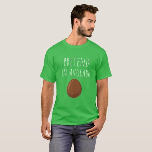 Preneer me An Avocado Funny Lazy Halloween T-shirt (Voorkant volledig)