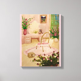 Prent op canvas voor poederkamer afdruk