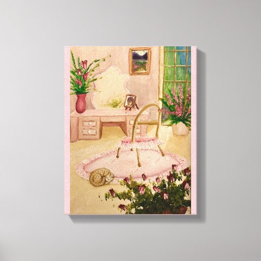 Prent op canvas voor poederkamer afdruk (Voorkant)