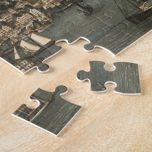  prentkaart van Alexandrië (1863) Legpuzzel (Zijkant)