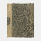  prentkaart van Burlington Iowa (1889) Fleece Deken (Voorkant)