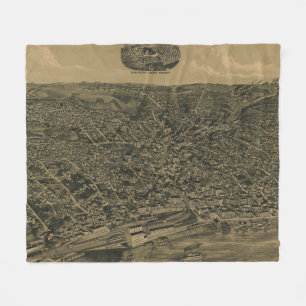  prentkaart van Burlington Iowa (1889) Fleece Deken