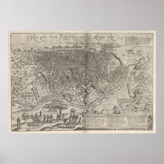  prentkaart van Caïro Egypte (1575) Poster (Voorkant)