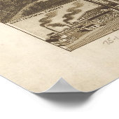 prentkaart van Chattanooga (1886) Poster (Hoek)