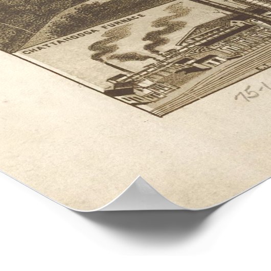  prentkaart van Chattanooga (1886) Poster (Hoek)