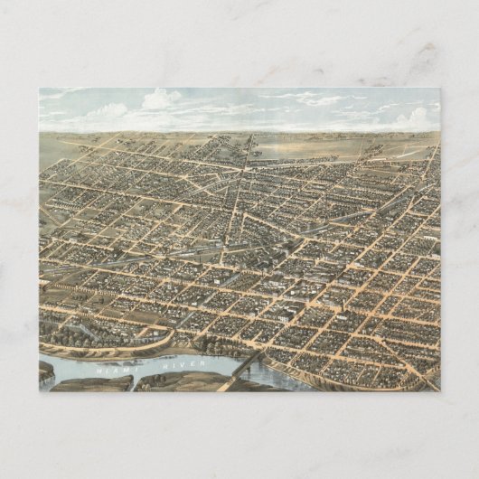  prentkaart van Dayton Ohio (1870) Briefkaart (Voorkant)