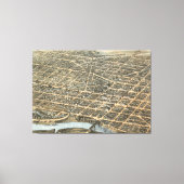 prentkaart van Dayton Ohio (1870) Canvas Afdruk (Voorkant)
