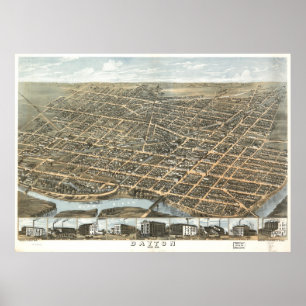  prentkaart van Dayton Ohio (1870) Poster
