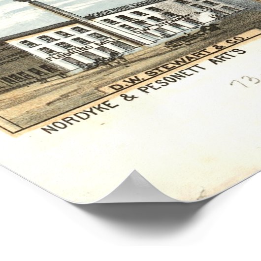  prentkaart van Dayton Ohio (1870) Poster (Hoek)