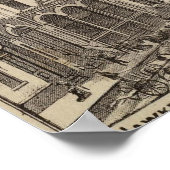  prentkaart van des Moines Iowa (1875) Poster (Hoek)