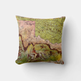 prentkaart van het Indische Gebied Oklahoma Kussen