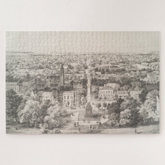  prentkaart van Savannah Georgia (1856) Legpuzzel (Horizontaal)