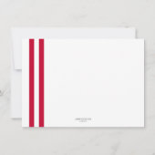 Prep Stripe Red en White Note Kaart Notitiekaartje (Achterkant)