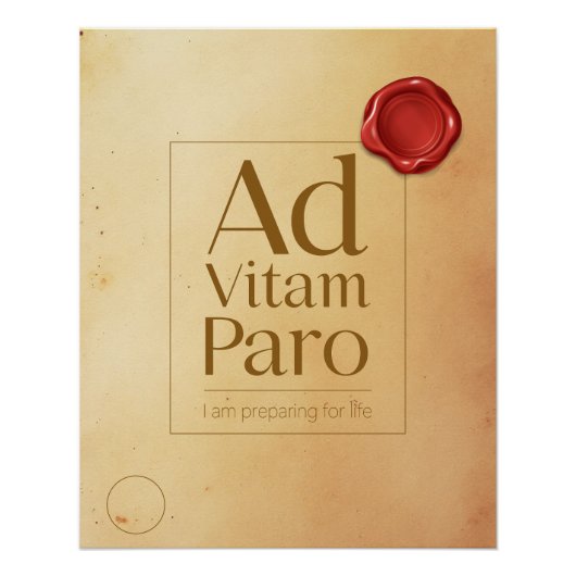 Preparation Motivational Quote - Latin Poster Art (Voorkant)
