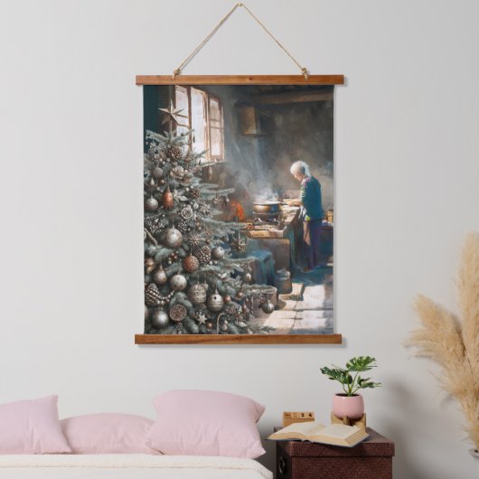 PREPARING FOR CHRISTMAS DINNER HANGEND WANDKLEED (Slaapkamer)