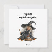 Preparing my Halloween potion Feestdagenkaart (Achterkant)