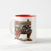 Preparing my Halloween potion Tweekleurige Koffiemok (Voorkant links)