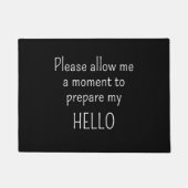 Preparing my hello Funny Introvert Deurmat (Voorkant)