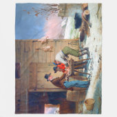 Preparing Turkey for Christmas Francis Edmonds  Fleece Deken (Voorkant)