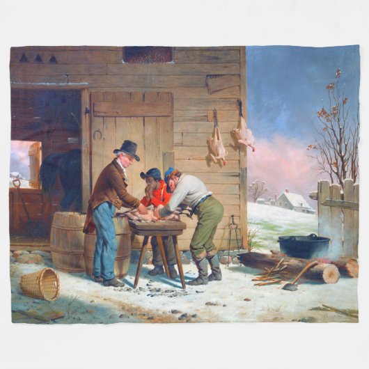 Preparing Turkey for Christmas Francis Edmonds  Fleece Deken (Voorkant (Horizontaal))